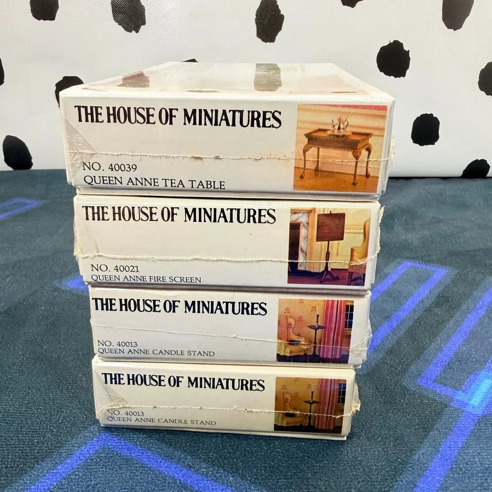 Lot 4 Vtg House of Miniatures Kits Factory Sealed 1:12 Queen AnneTable Candles